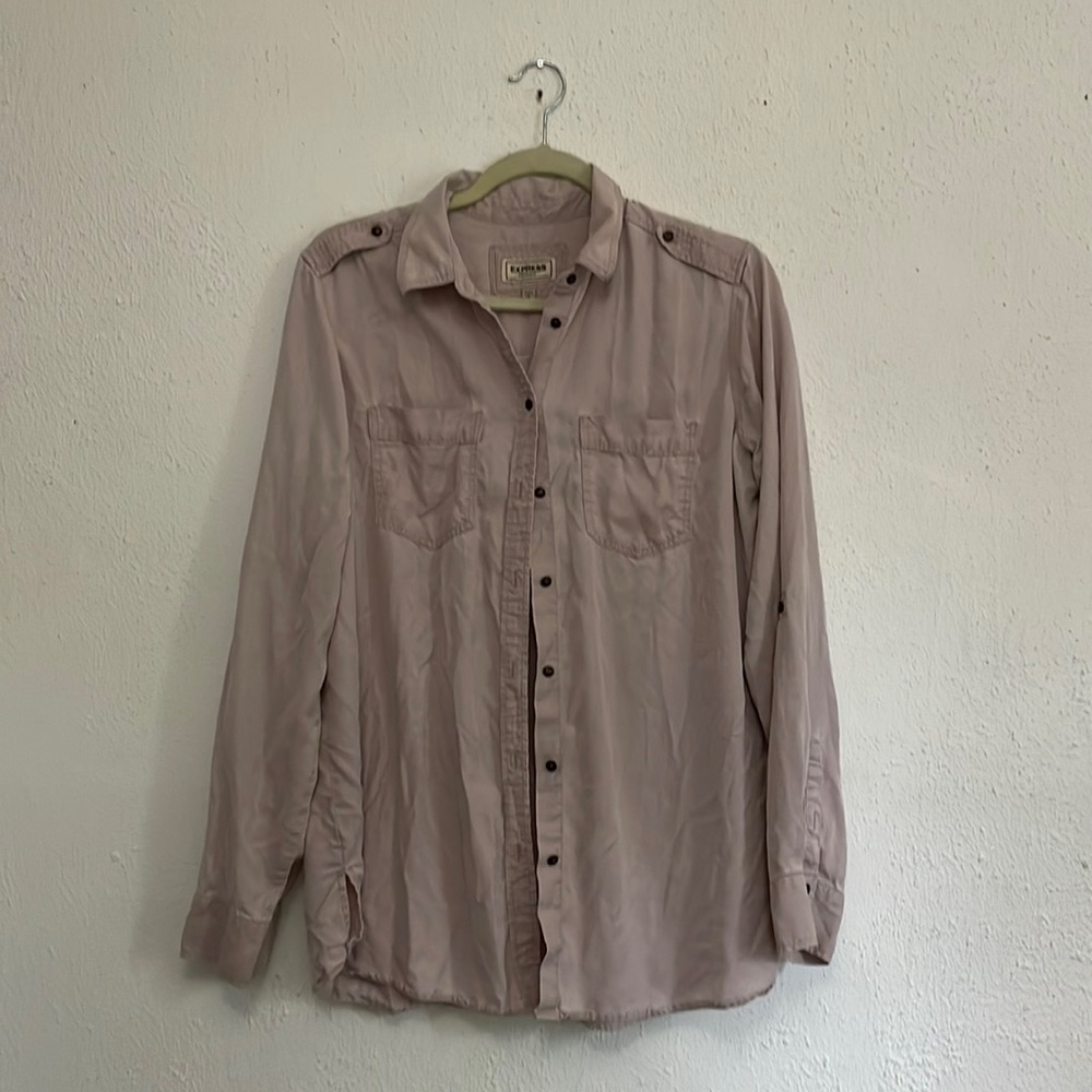 Express purple flannel style size m
